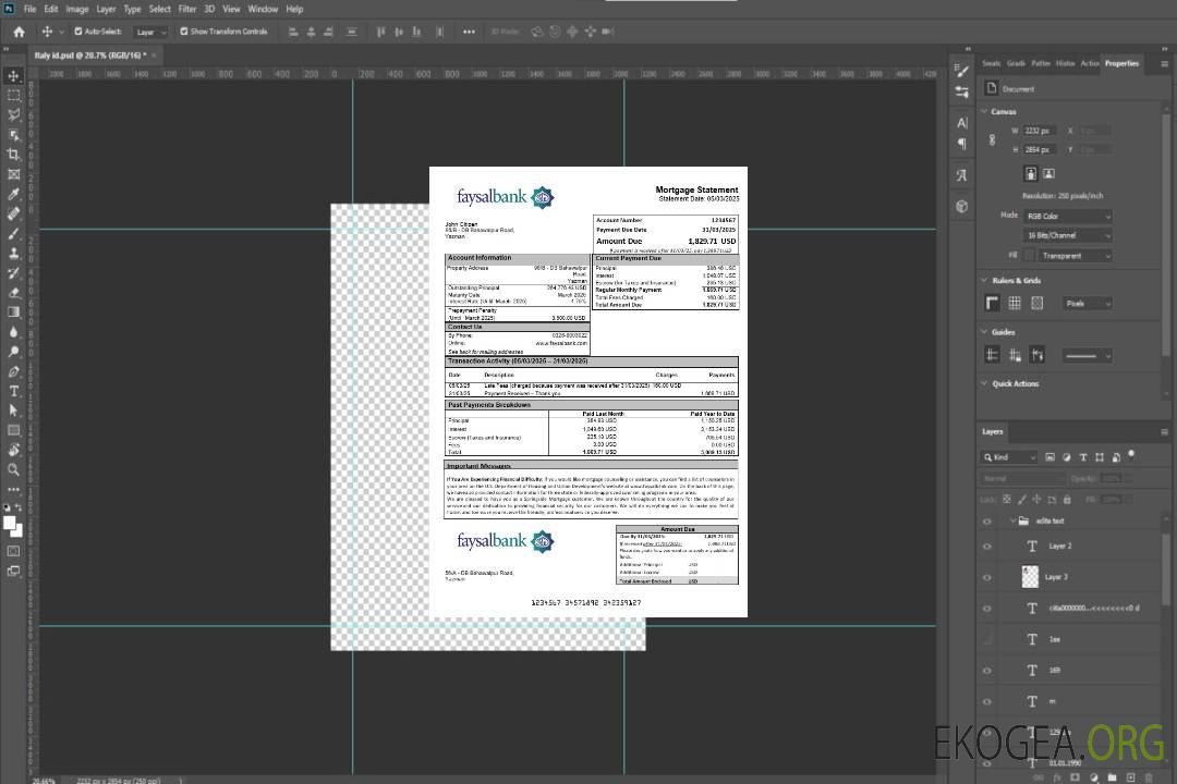 Relevé hypothécaire du Pakistan Faysal aux formats Word et PDF template Relevé hypothécaire du Pakistan Faysal aux formats Word et PDF template